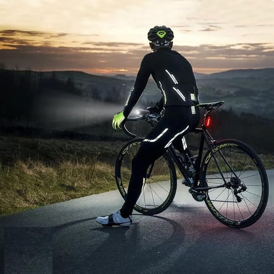 Luz delantera led de bicicleta solar